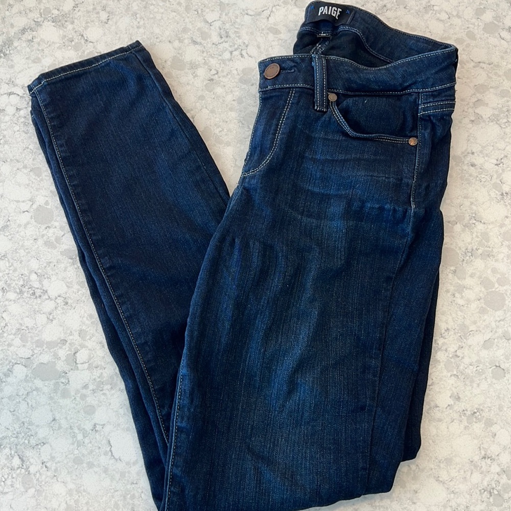 Paige verdugo ankle denim in dark blue